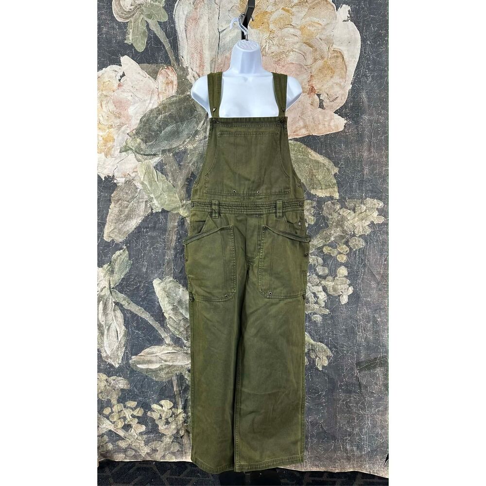 Free People Just In Time Overalls in Army Size M - Picture 6 of 9